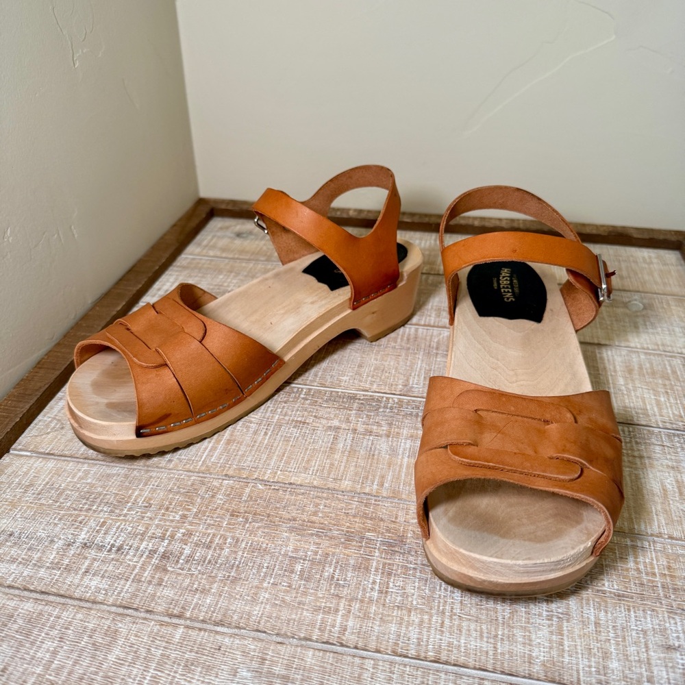 Swedish Hasbeens Low Heel Sandals - Picture 3 of 7